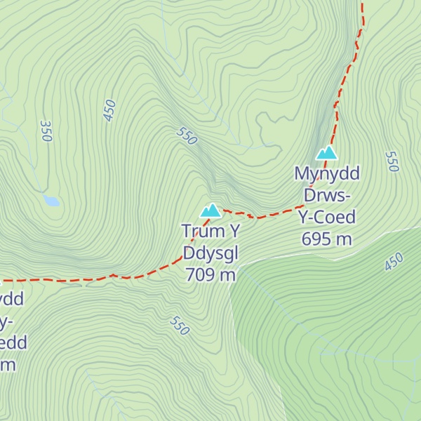 Map of Trum Y Ddysgl