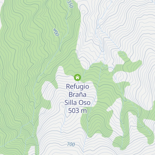 Map of Refugio Braña Silla Oso