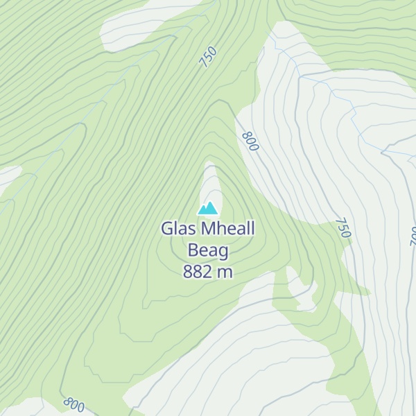 Map of Glas Mheall Beag