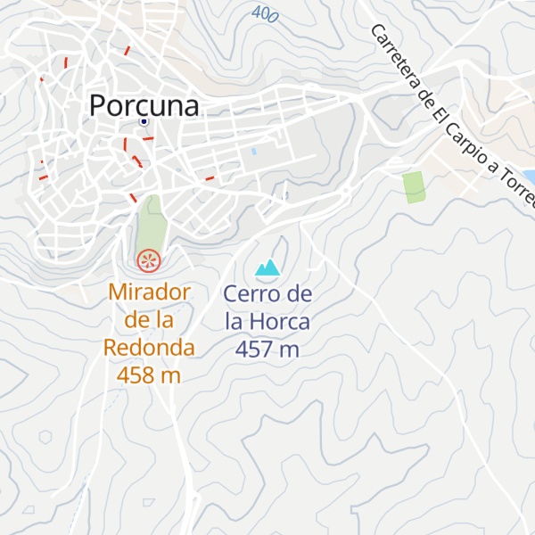 Map of Cerro de la Horca
