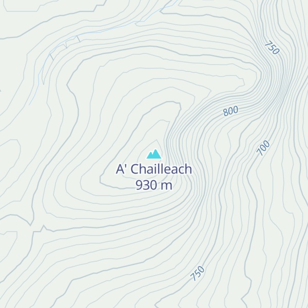 Map of A' Chailleach