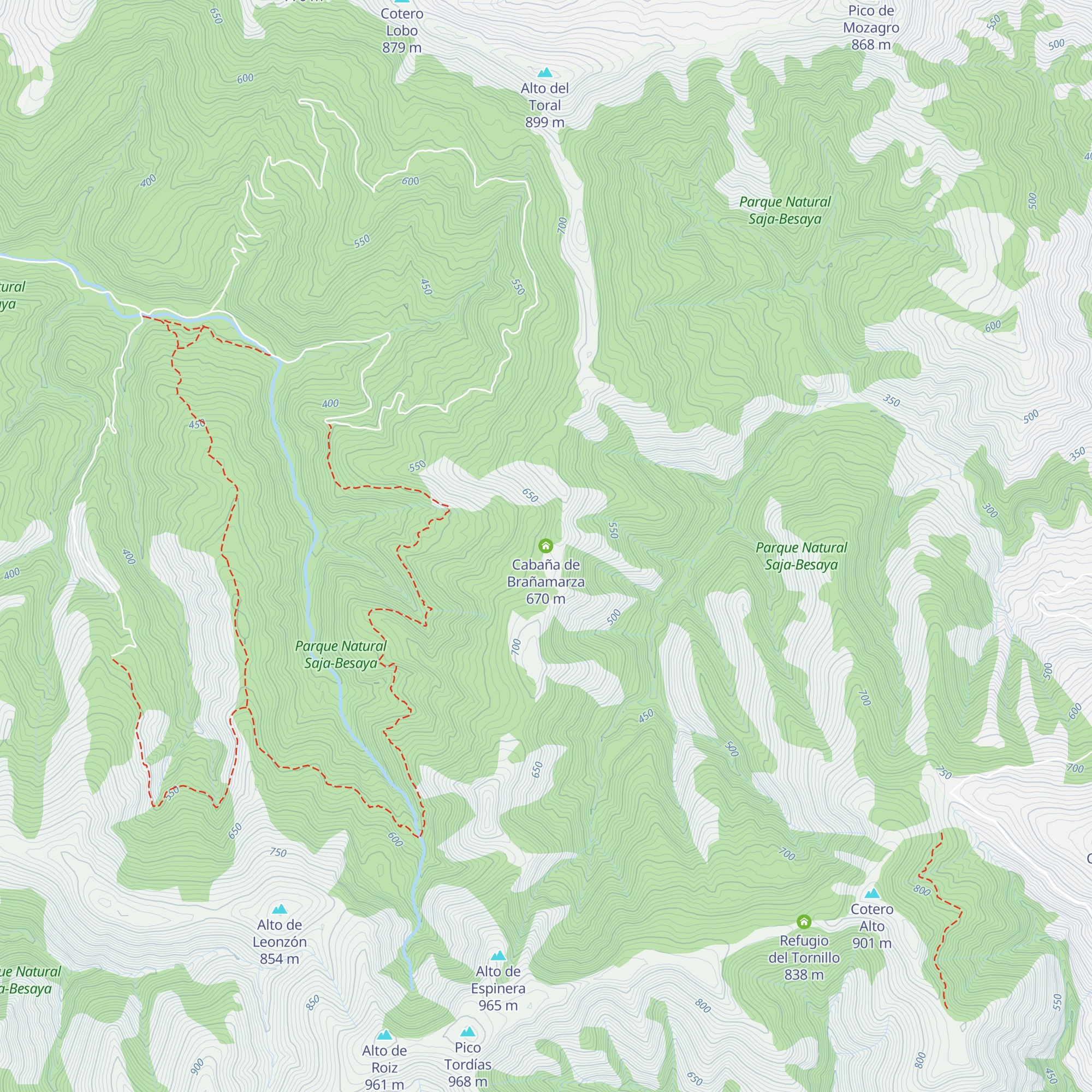 Cabaña de Brañamarza map