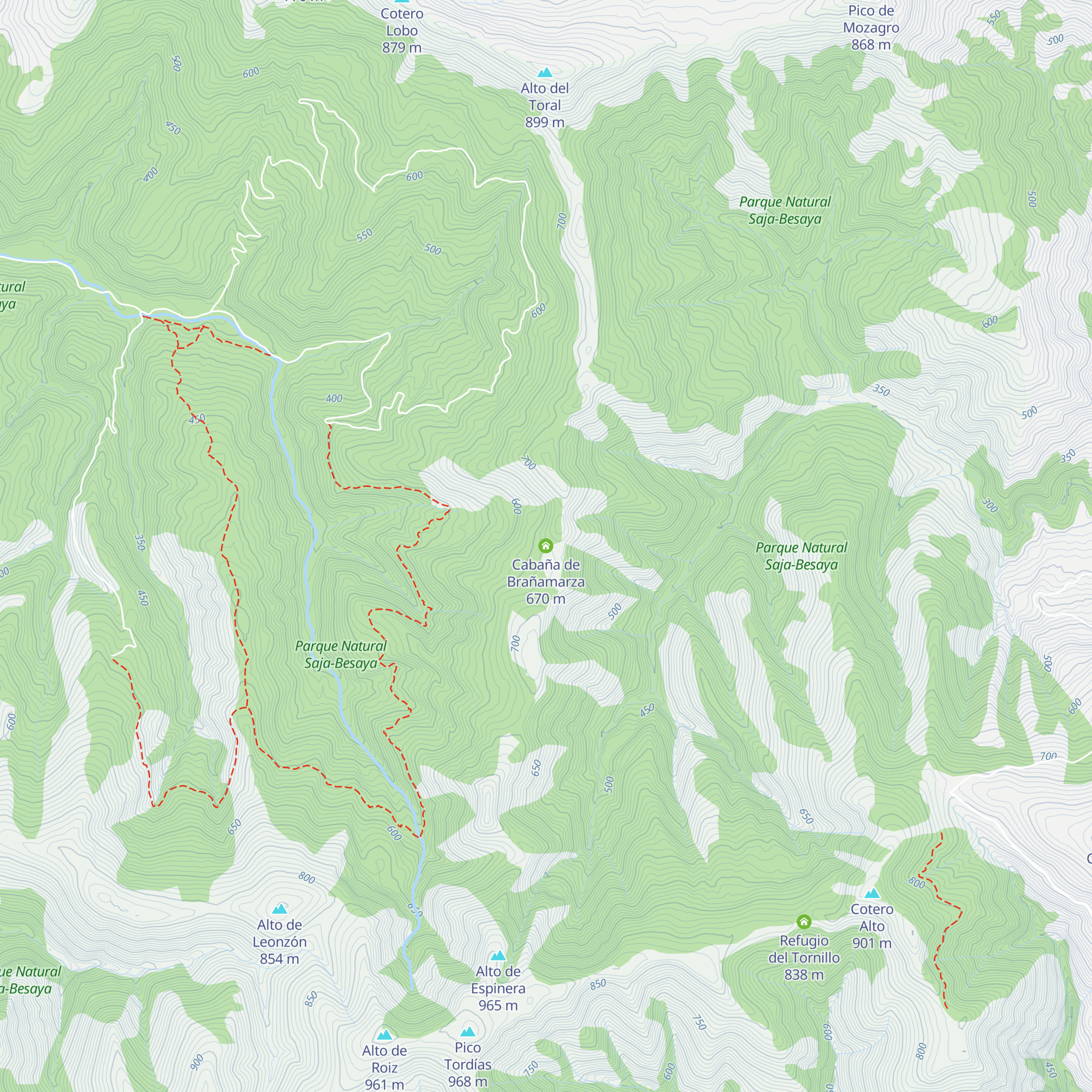 Cabaña de Brañamarza map