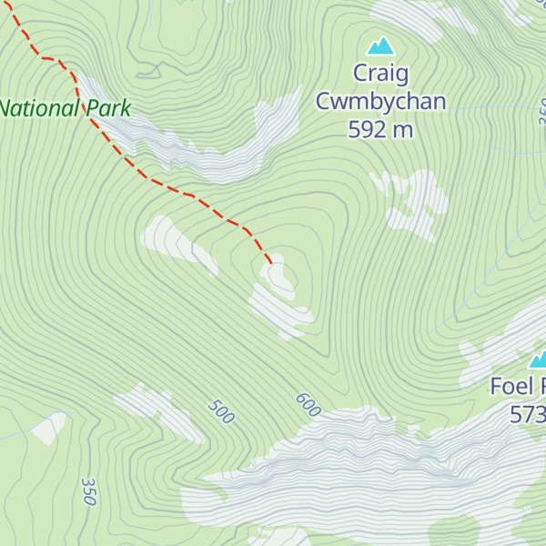 Map of Mynydd Mawr