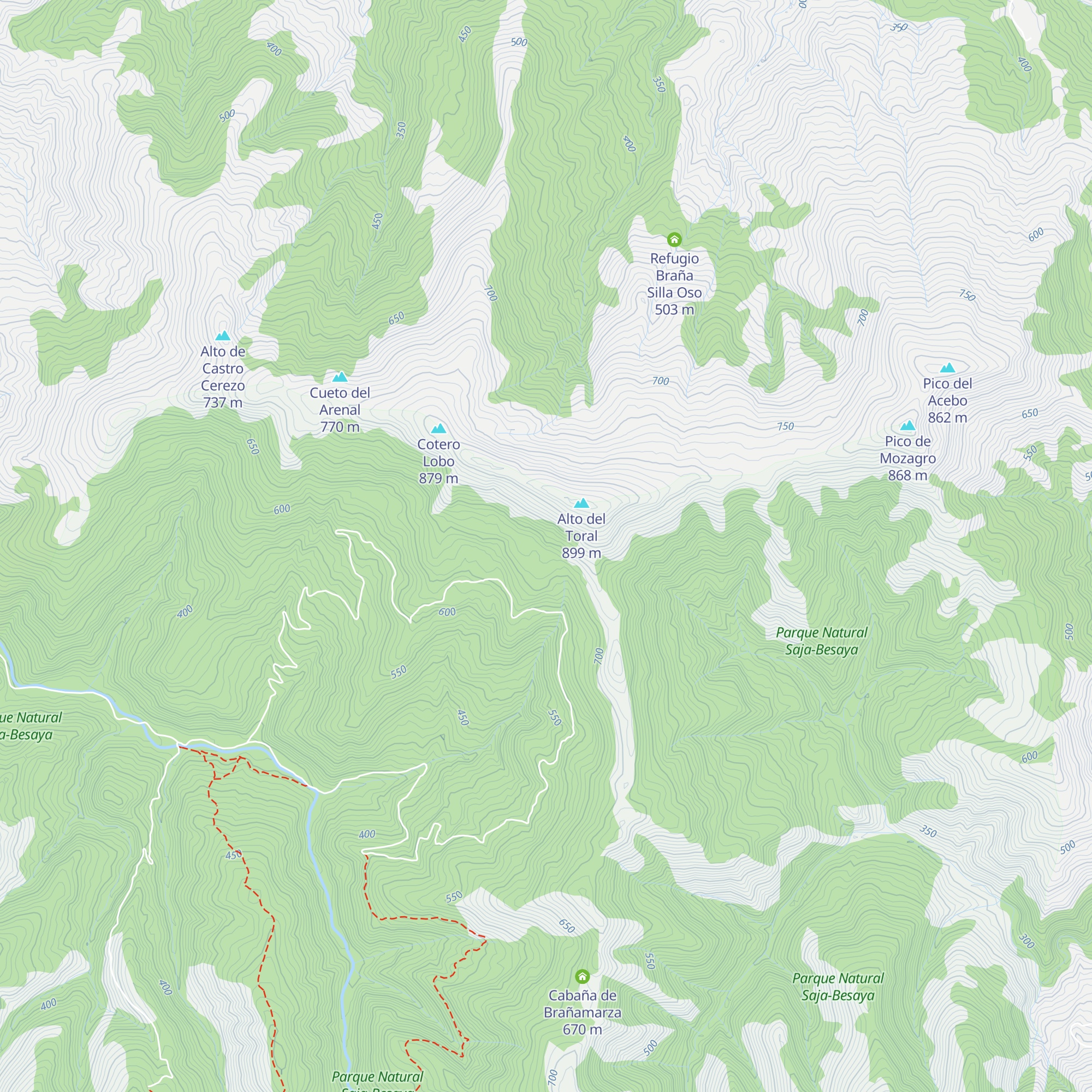Refugio Urizosas map