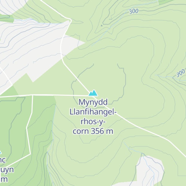 Map of Mynydd Llanfihangel-rhos-y-corn