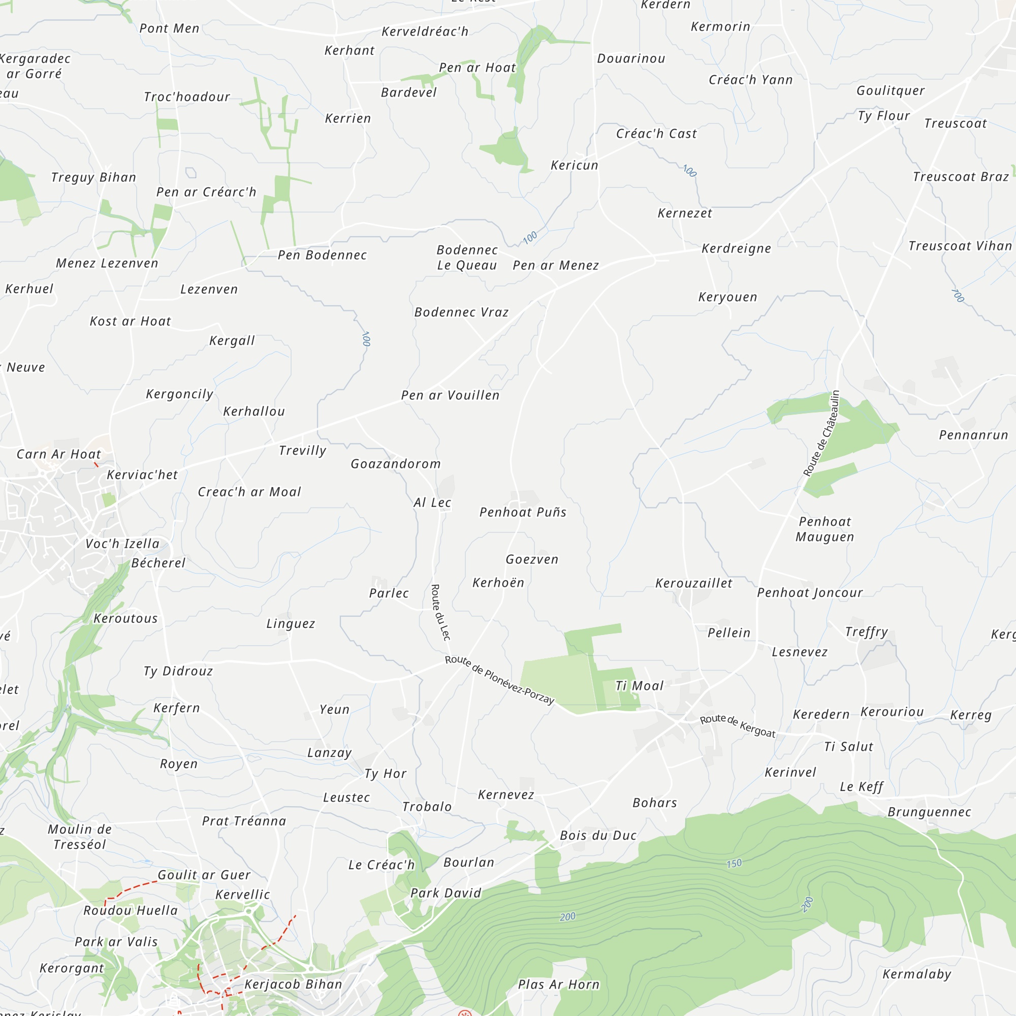 Gîtes Penhoat Punz map