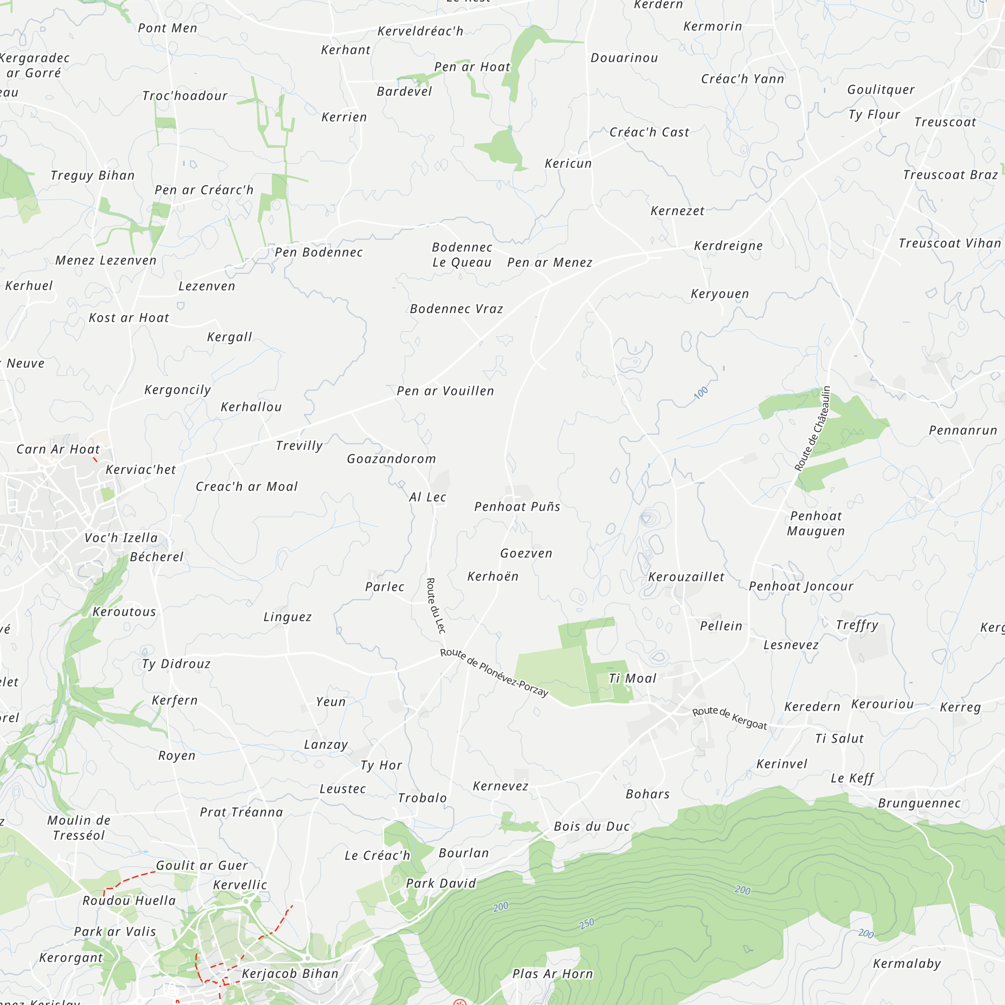 Gîtes Penhoat Punz map