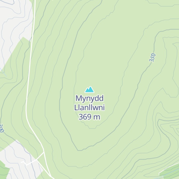 Map of Mynydd Llanllwni
