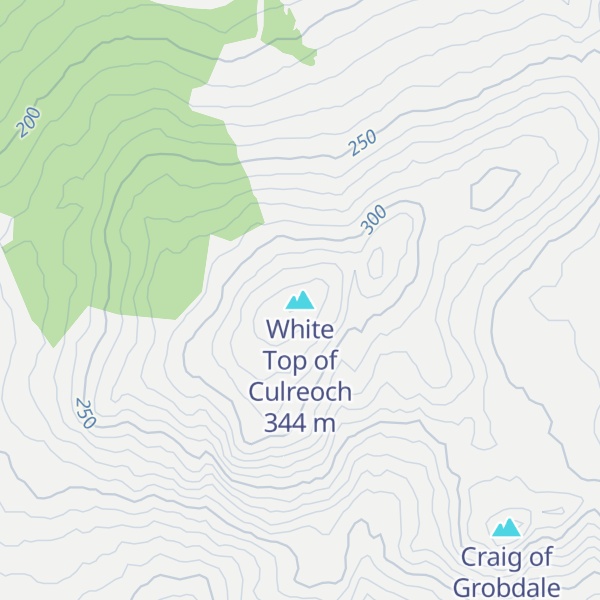 Map of White Top of Culreoch