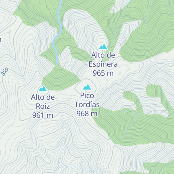 Map of Pico Tordías