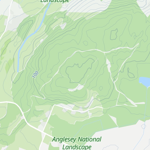 Map of Mynydd Llwydiarth