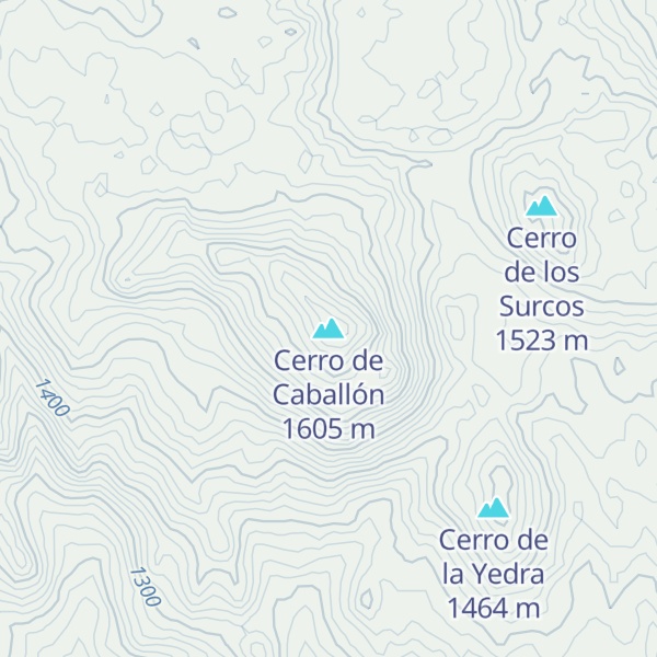Map of Cerro de Caballón