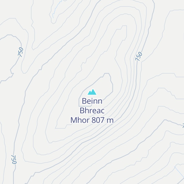 Map of Beinn Bhreac Mhor