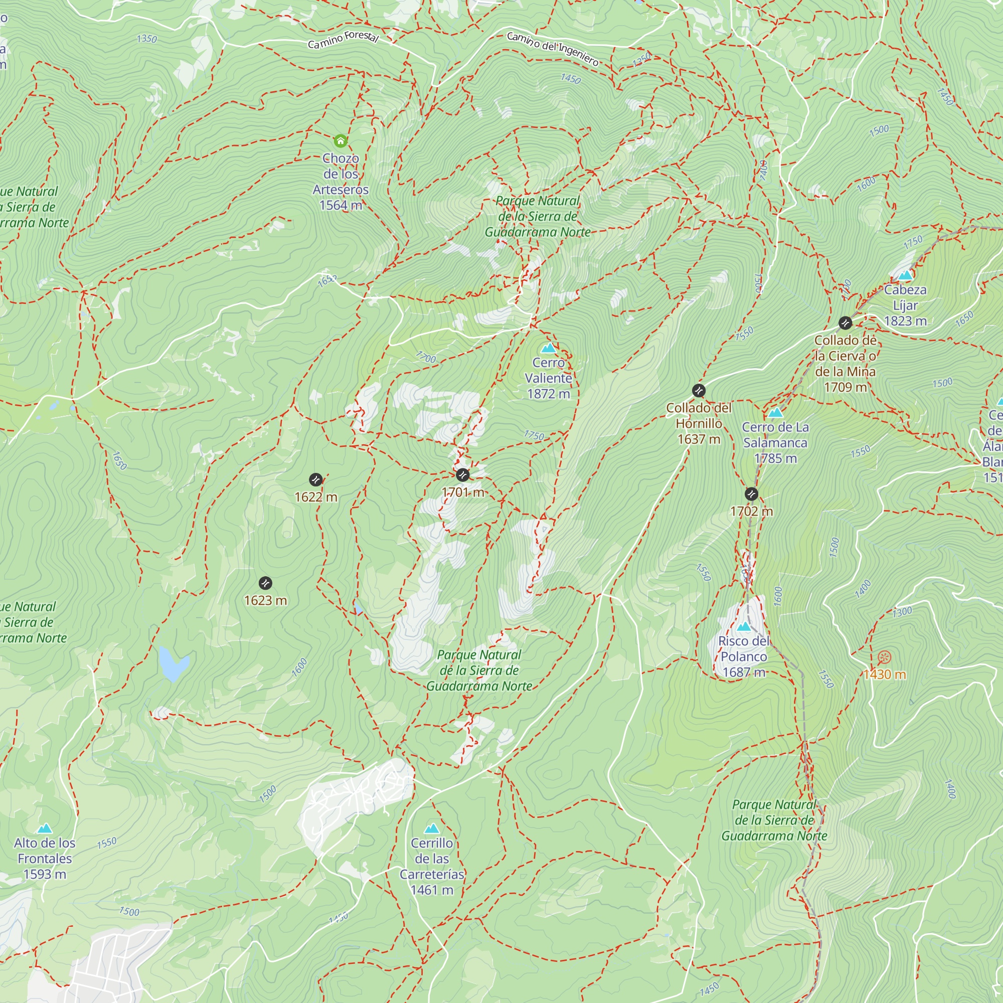 Refugio Valle Enmedio map