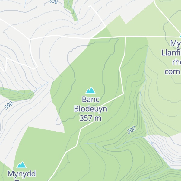 Map of Banc Blodeuyn