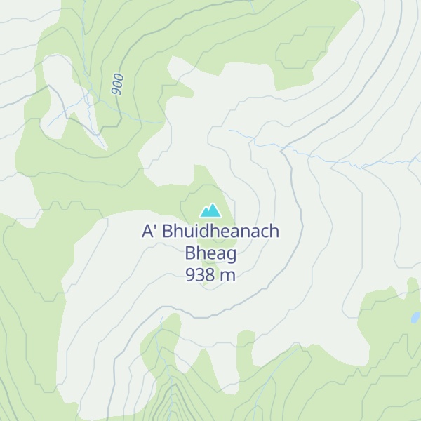 Map of A' Bhuidheanach Bheag