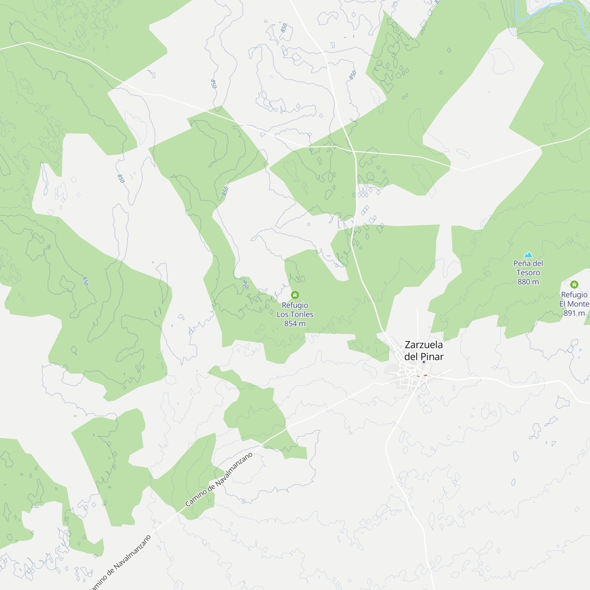 Refugio Los Toriles map