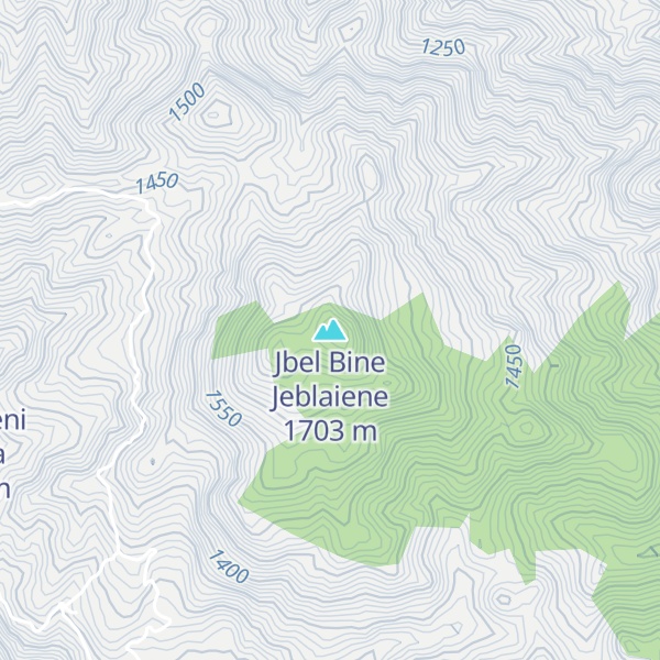 Map of Jbel Bine Jeblaiene