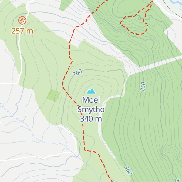 Map of Moel Smytho
