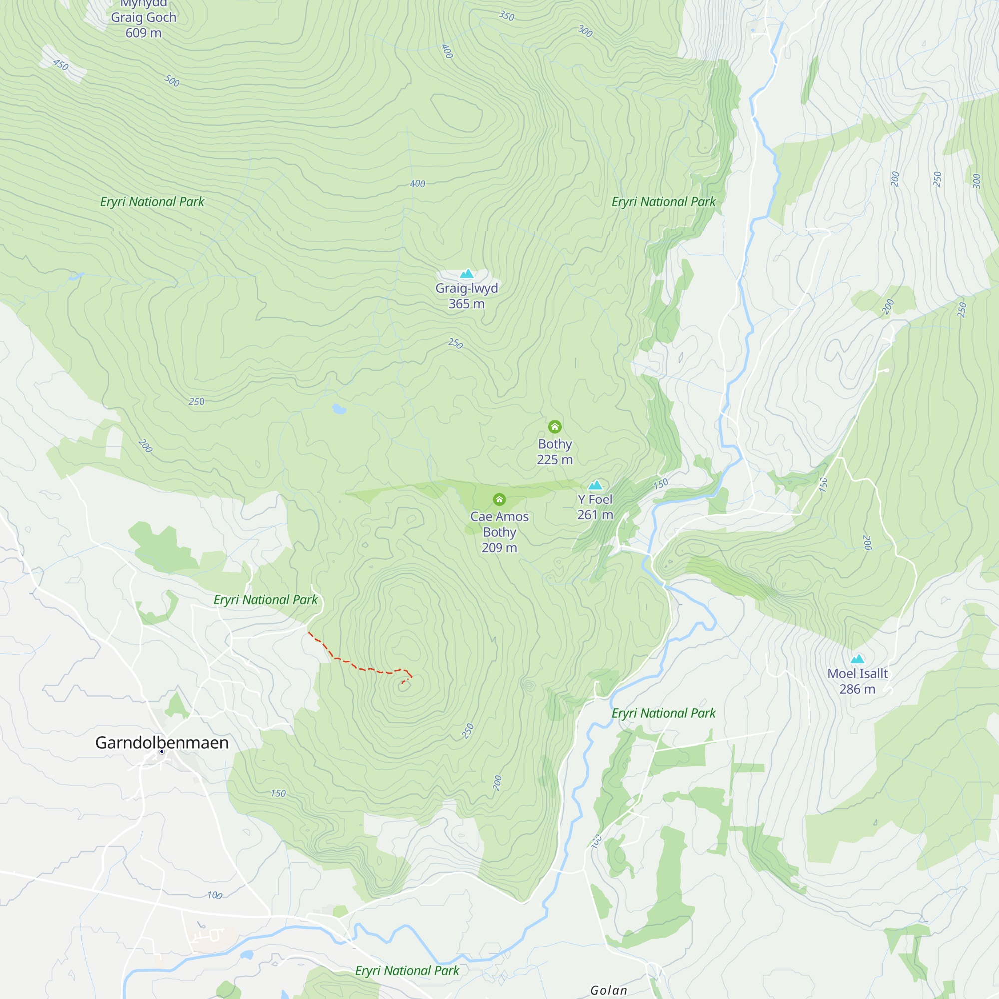 Cae Amos Bothy map