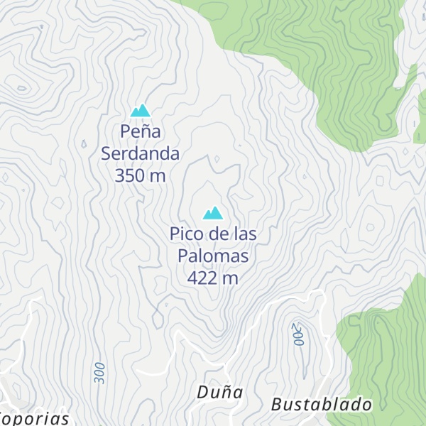 Map of Pico de las Palomas