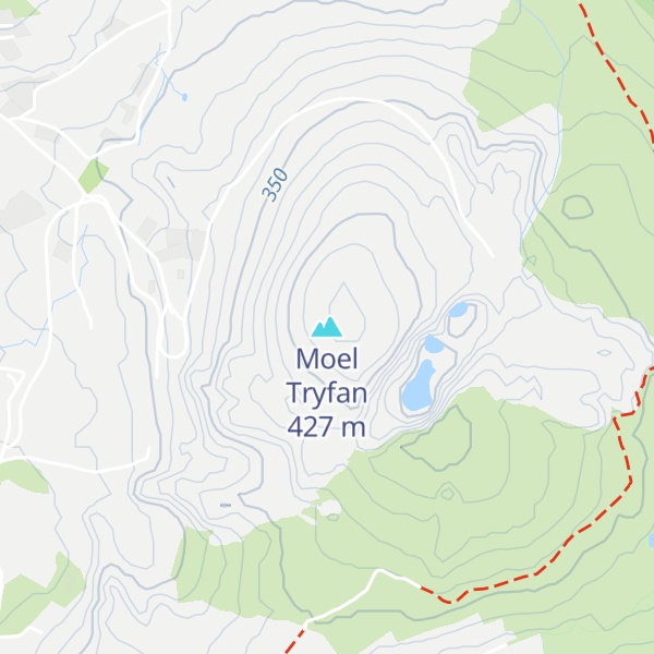 Map of Moel Tryfan