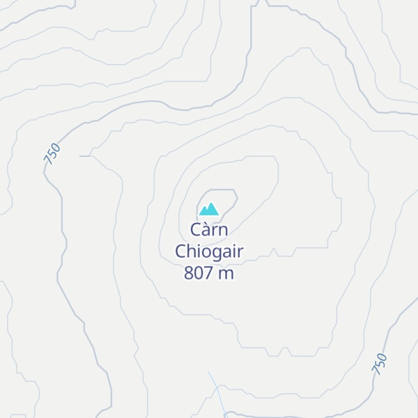 Map of Càrn Chiogair