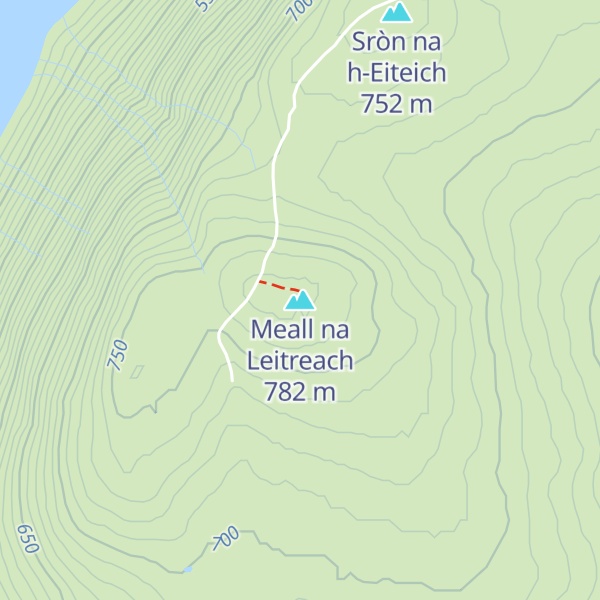 Map of Meall na Leitreach