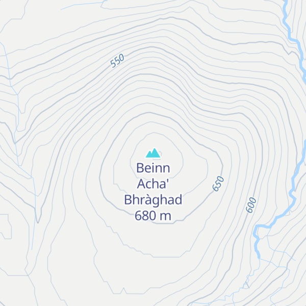Map of Beinn Acha' Bhràghad