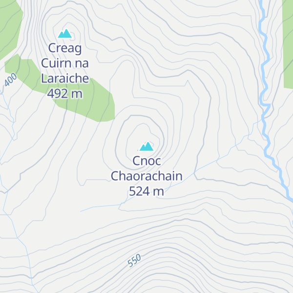 Map of Cnoc Chaorachain