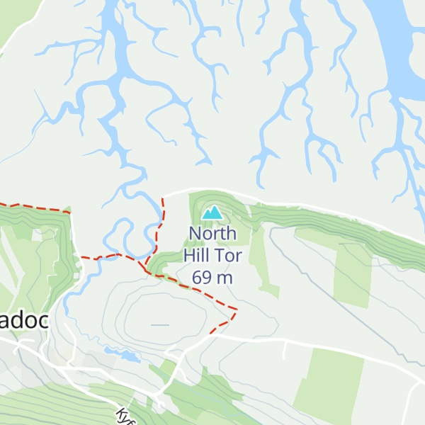 Map of North Hill Tor