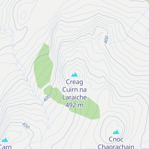 Map of Creag Cuirn na Laraiche