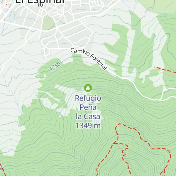 Map of Refugio Peña la Casa