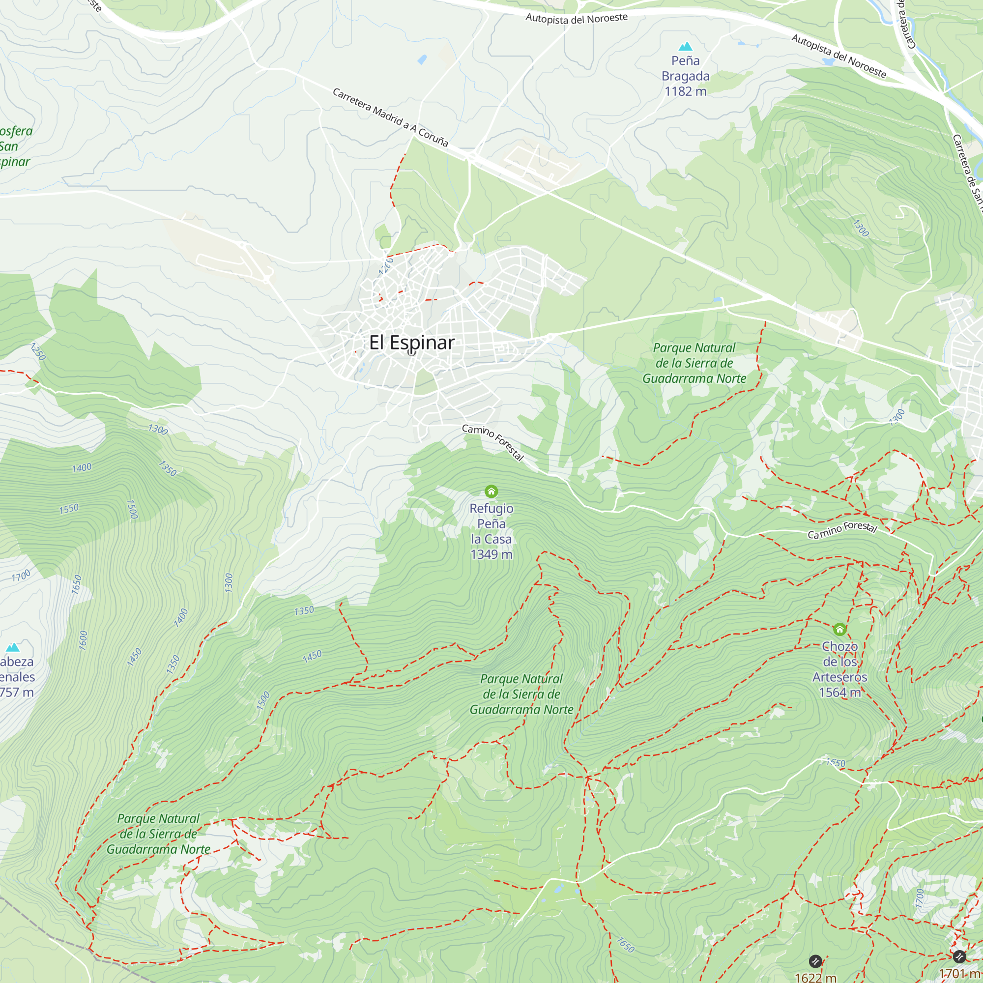 Refugio Peña la Casa map