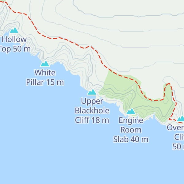 Map of Upper Blackhole Cliff
