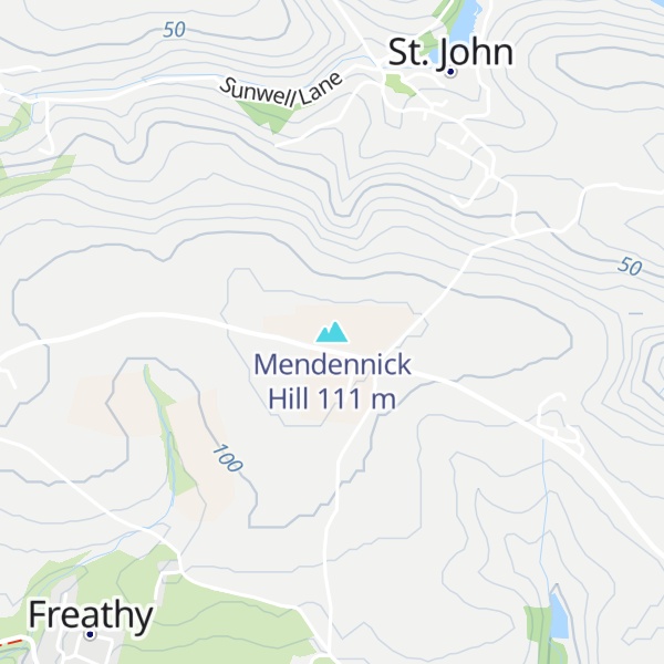 Map of Mendennick Hill