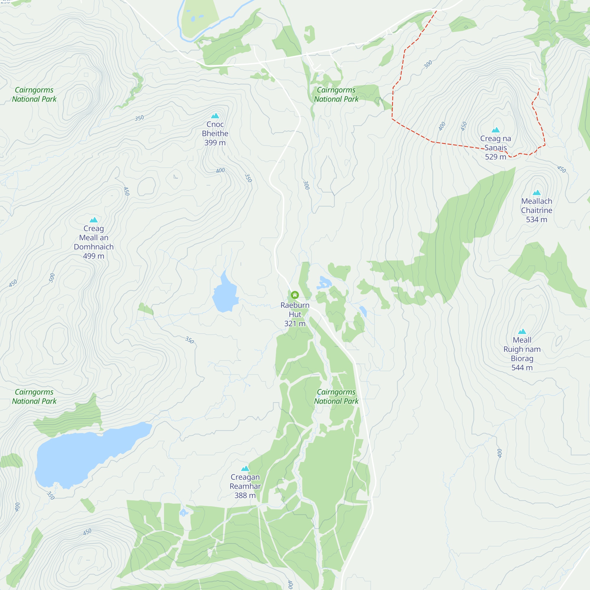 Raeburn Hut map
