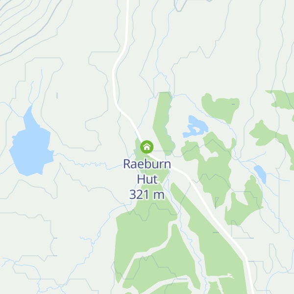 Map of Raeburn Hut