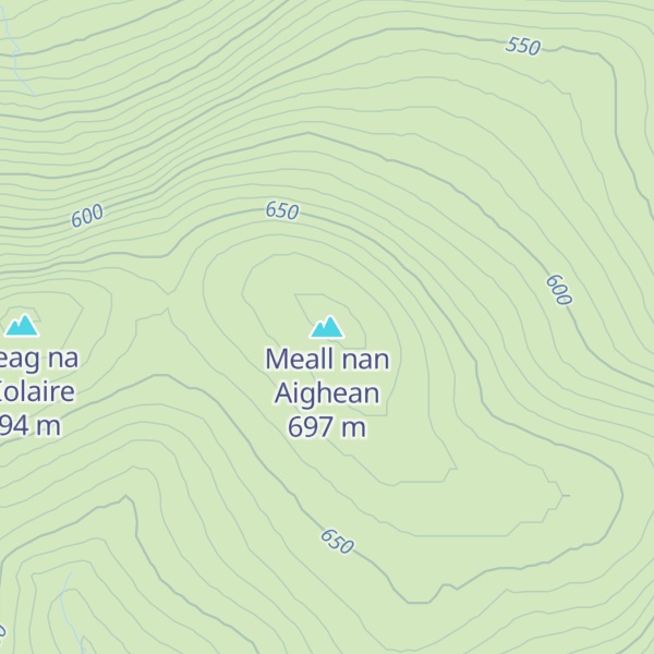 Map of Meall nan Aighean