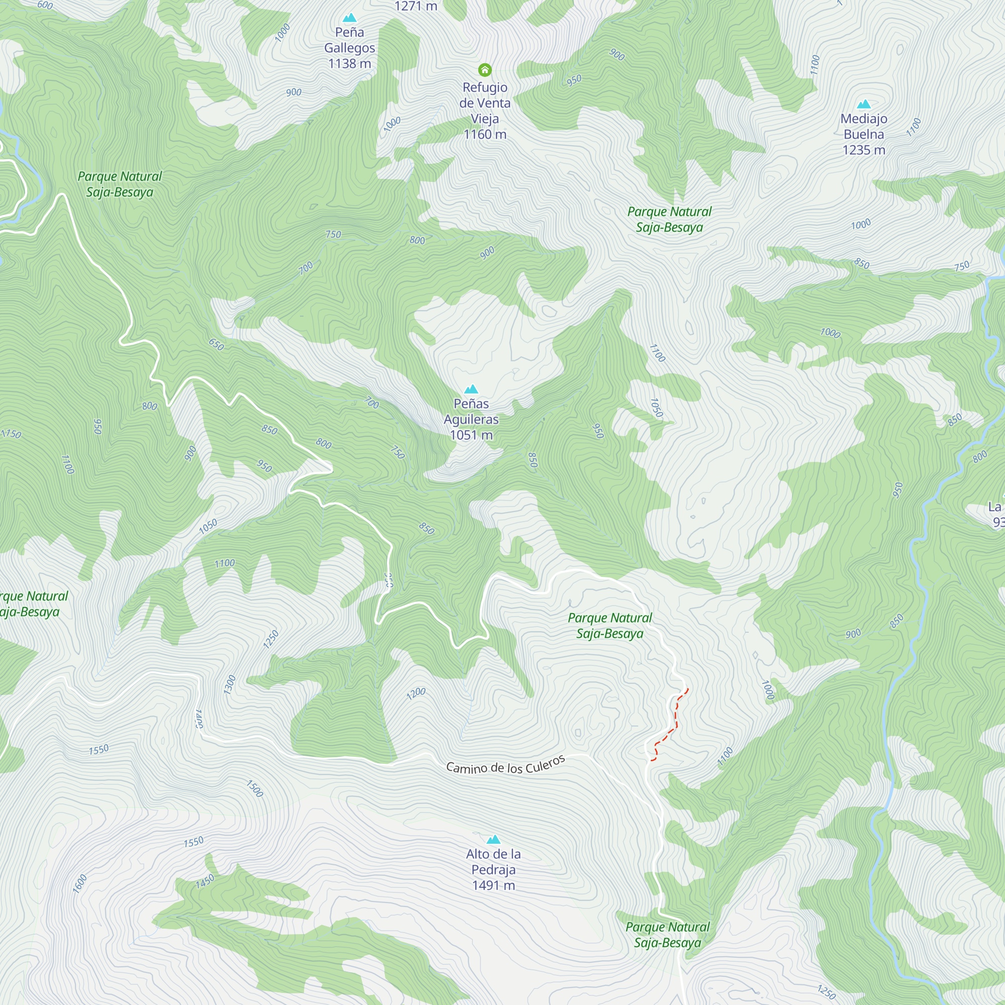 Refugio La Cardosa map