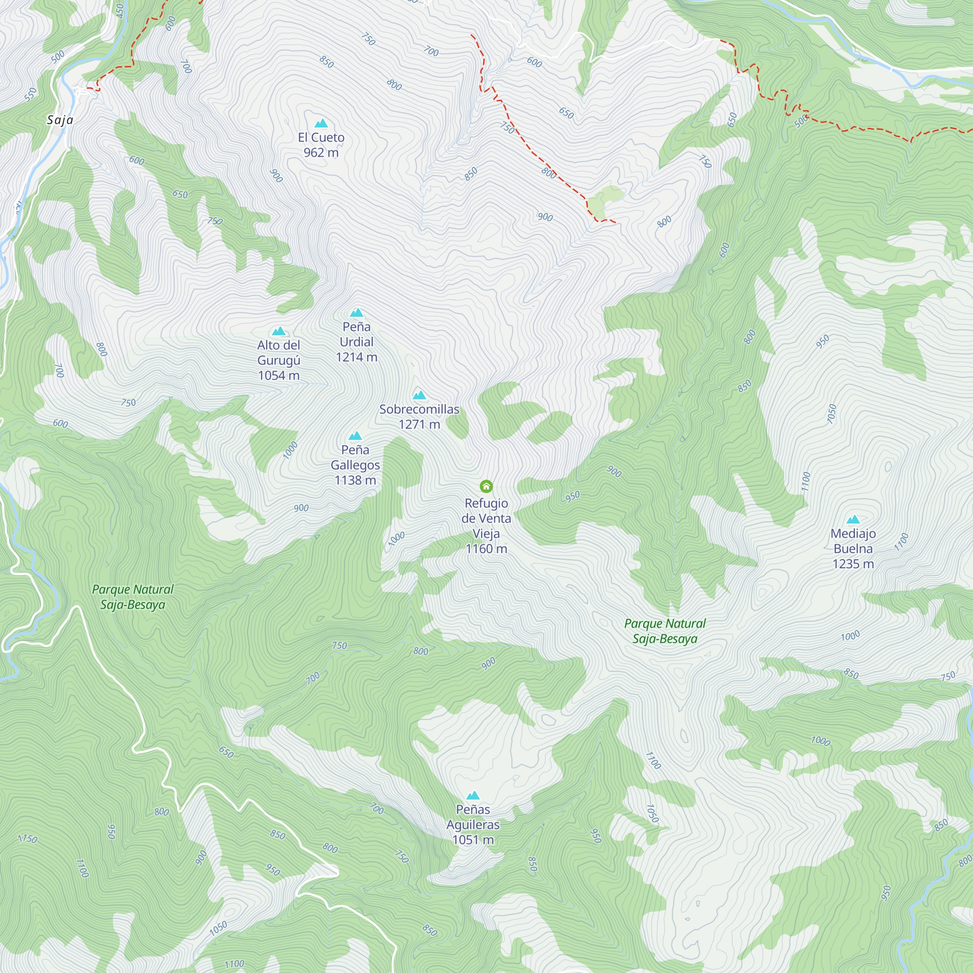 Refugio de Venta Vieja map