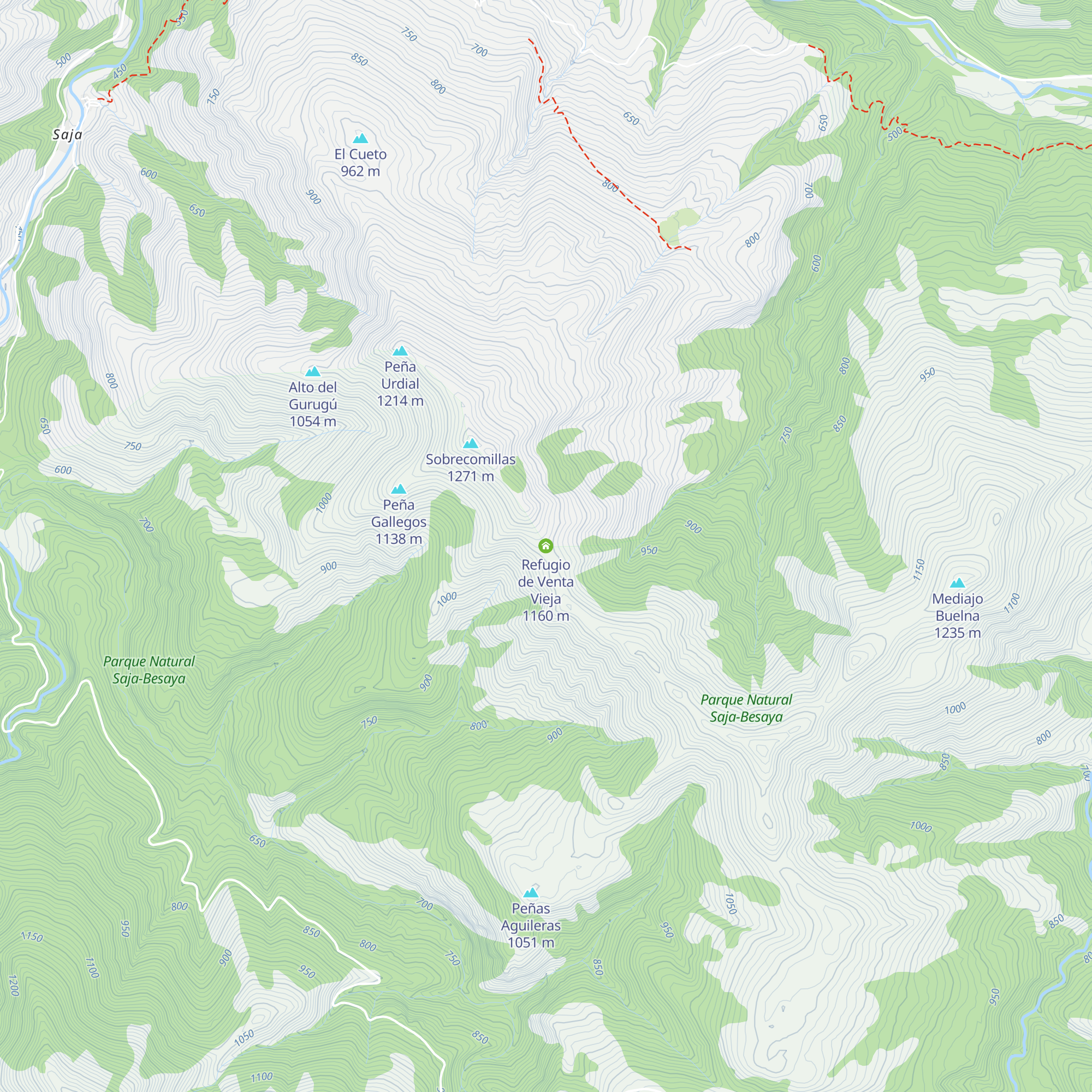 Refugio de Venta Vieja map