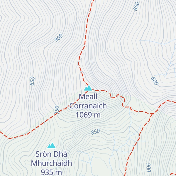 Map of Meall Corranaich