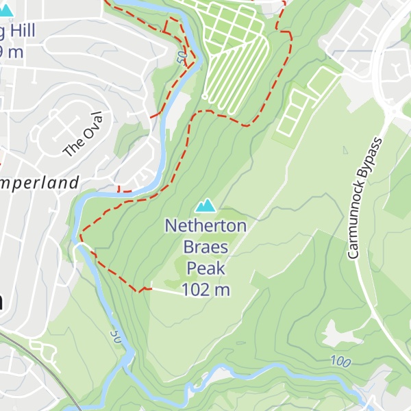 Map of Netherton Braes Peak