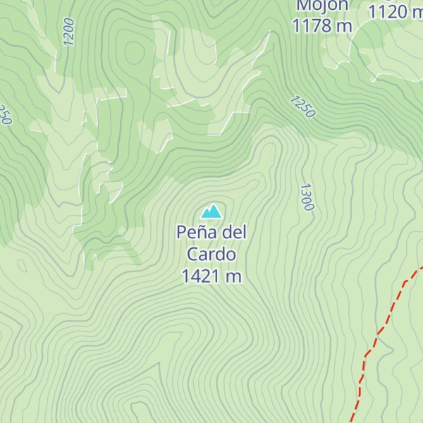 Map of Peña del Cardo