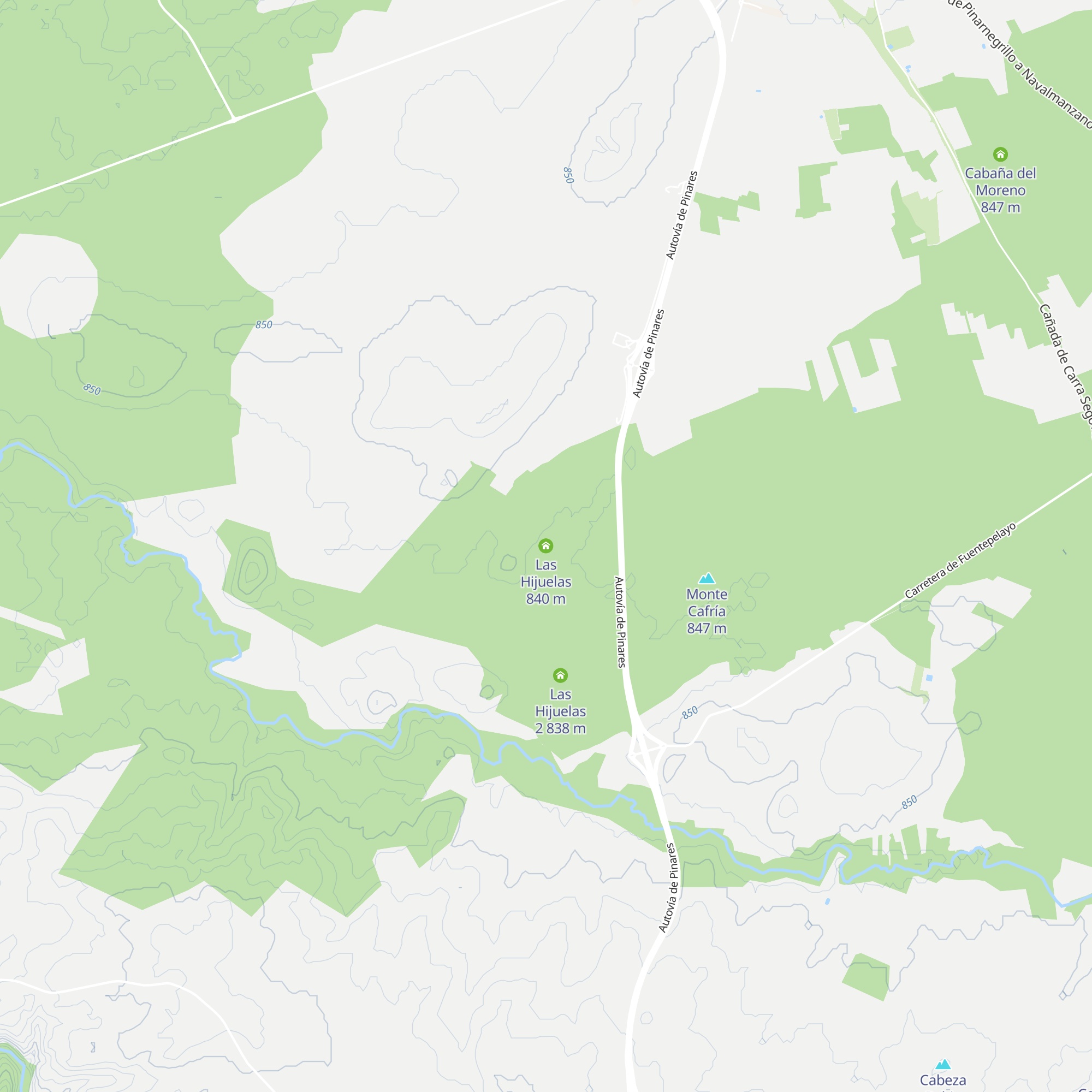 Las Hijuelas map