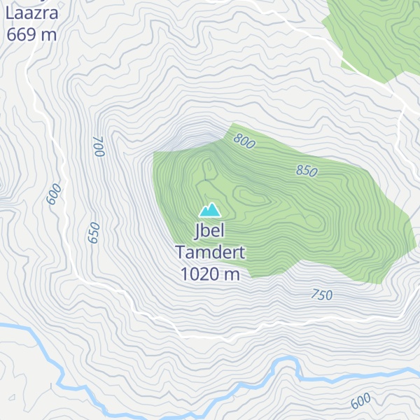 Map of Jbel Tamdert