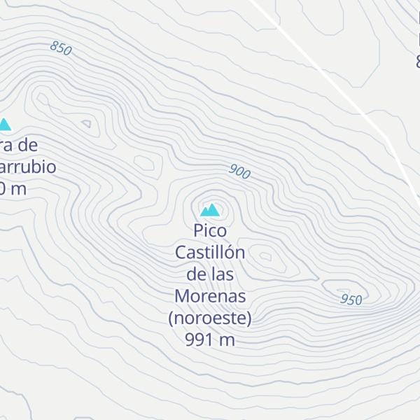 Map of Pico Castillón de las Morenas (noroeste)