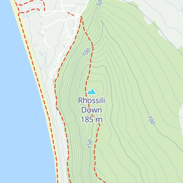 Map of Rhossili Down